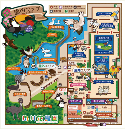 掛川花鳥園園内マップ