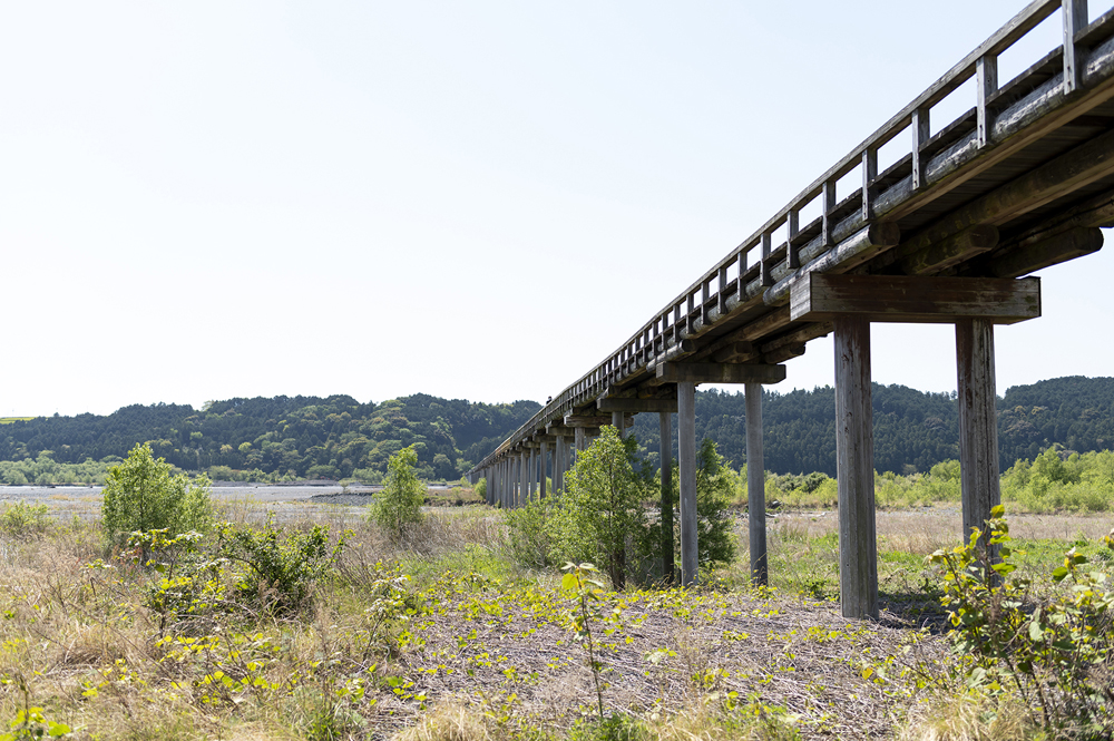 世界一長い木造歩道橋「蓬莱橋」