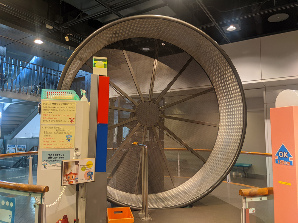 「静岡科学館る・く・る」：グルグル発電マシン