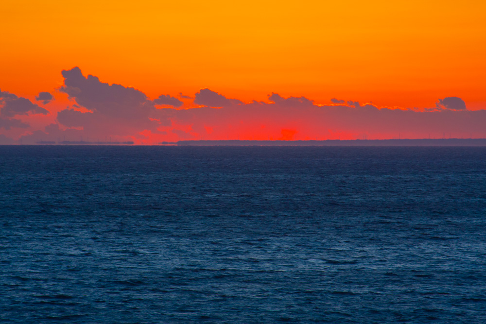 黄金崎の夕焼け