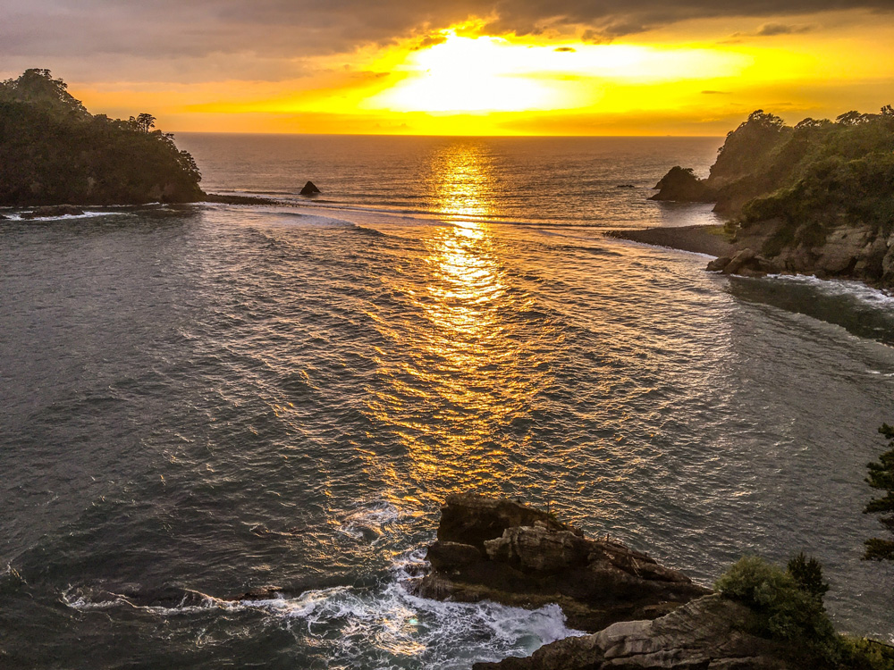 黄金崎の夕焼け